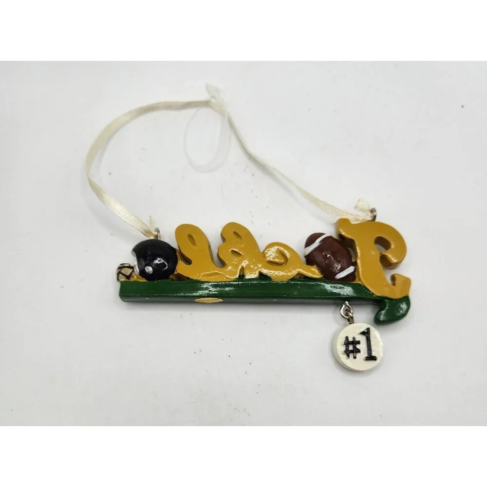 Holiday Christmas Ornament Sports Tackle Football‎ #1 - Resin